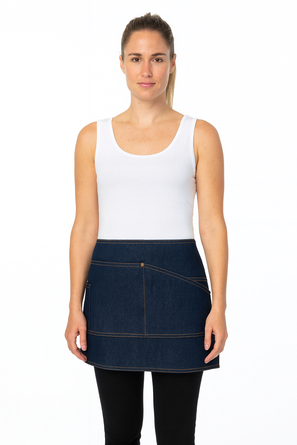 Delantal corto denim