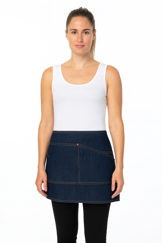 Delantal corto denim